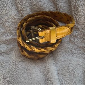 Mustard Yellow Braided J. Crew Belt, Size S/M